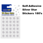 Marlin self adhesive Silver Star Labels